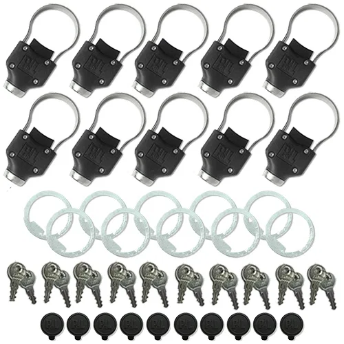PL9900-10PK – POPNLOCK LLC Tailgate Lock, Prevents Tailgate Removal Direct-Fit Set Of 10 Keyed Randomly